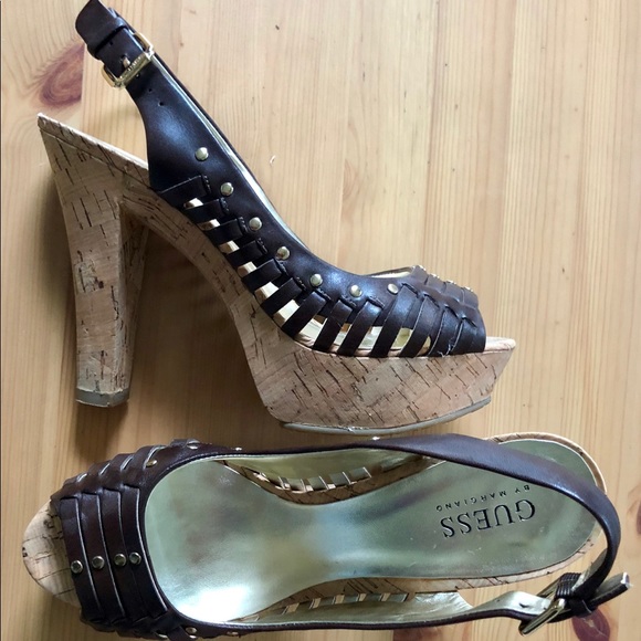Guess Shoes - GUESS cork platform heels